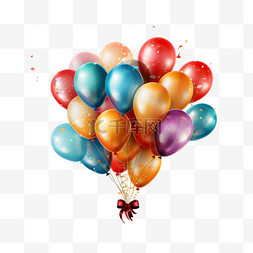 气球卡通风格国庆节庆祝节日装饰