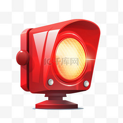 警车警报器图片_红色闪光器图示，警车和救护车用