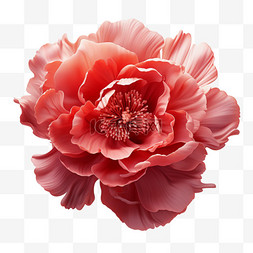 3D国庆节牡丹花装饰花朵节日美丽