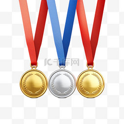 奖牌金牌银牌铜牌图片_奖牌。金牌、银牌和铜牌是体育赛