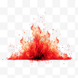 卷抽效果图片_红色火焰火花覆盖燃烧的营火效果