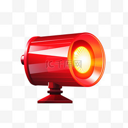 红色警灯图片_红色闪光器图示，警车和救护车用