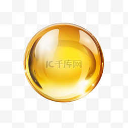 玻璃胶vi图片_金色透明树脂球-真实的药丸或蜂