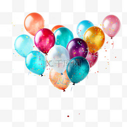 透明气球卡通风格国庆节庆祝节日