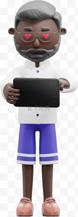 电脑动作图片_帅气男人姿势3D黑人电脑动作形象