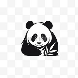 的动物剪影图片_熊猫剪影标志设计模板。
有趣的