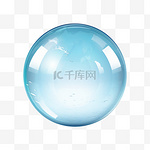逼真的玻璃球3d光泽透明水晶球圆形球体水滴圆形光学珠肥皂泡光泽光泽空按钮隔离整洁矢量插图