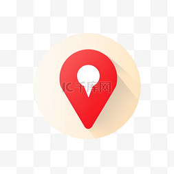地理教材图片_红色地理定位图标。