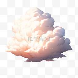 云朵云霞卡通彩云免扣元素装饰素