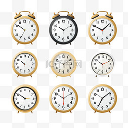 不同时间图片_一套六种不同的时钟