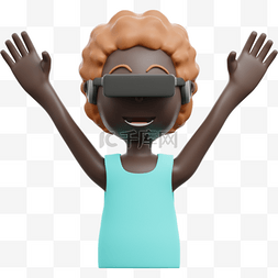 举手庆祝图片_黑人女性举手庆祝