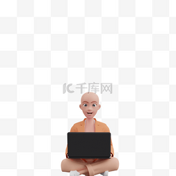 白人女性图片_白人女性帅气坐着使用电脑