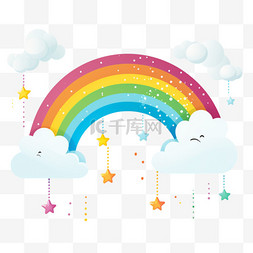 雨季的背景图片_平坦的季风季背景，彩虹