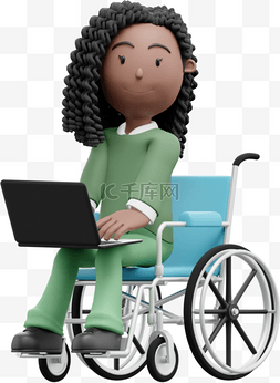 坐轮椅的女人图片_漂亮坐轮椅的女性在办公室里工作
