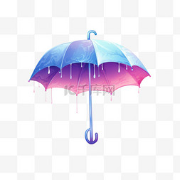 购物季图片_带伞的梯度季风季插图