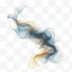 烟雾线条图片_线条花色曲线烟雾抽象AI元素免扣