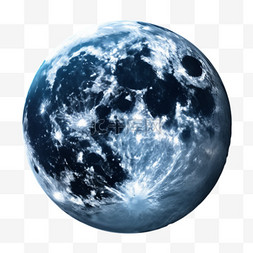 月亮星球满月月球AI元素立体免扣