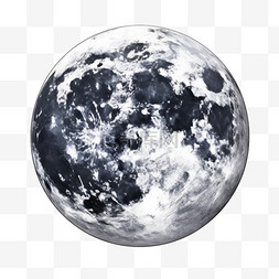 月亮图案图片_月亮纹理满月月球AI元素立体免扣