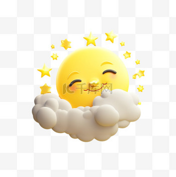 云朵天空太阳公公免扣元素装饰素材