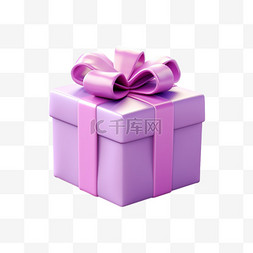 艺术装饰图形图片_紫色礼物礼盒惊喜免扣元素装饰图