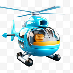 飞机直升机3d飞行免扣元素装饰素