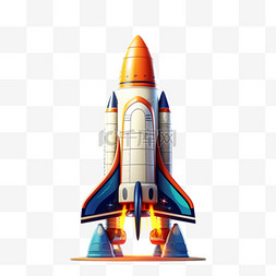 火箭模型航空免扣元素装饰素材