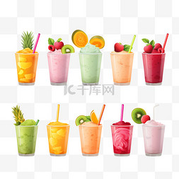 饮料饮品菜单图片_果汁和冰沙菜单模板