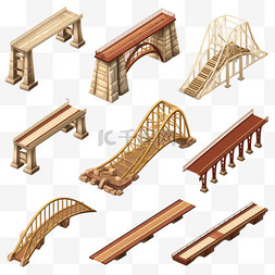 拱形的桥图片_桥梁细节与现代金属结构等距元素