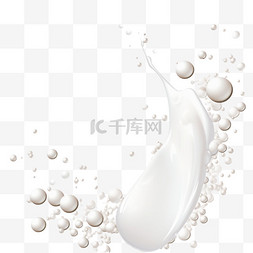 肤色乳液图片_白色奶油涂抹气泡化妆品笔划