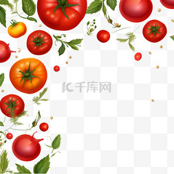 逼真的番茄框架背景，可编辑的文