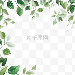 手绘植物背景图片_手绘绿叶背景