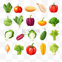 卷心菜玉米图片_蔬菜图标集