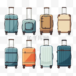 不同种类的图片_不同种类的手提箱插图集。收集带