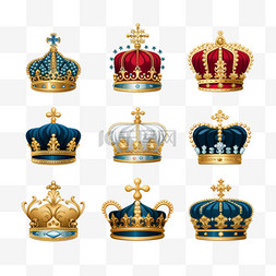 国王和王后图片_王室皇冠向量收藏