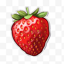 水果条幅图片_草莓隔离贴纸设计
