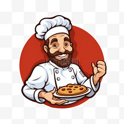 食谱插图图片_可爱的厨师烹饪餐厅美食吉祥物标