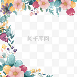 节日活动模板图片_带鲜花的生日横幅模板
