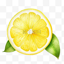 夏季健康饮食图片_水彩柠檬