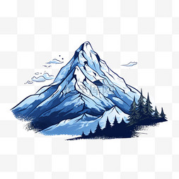 山的手绘图片_手绘山体轮廓图