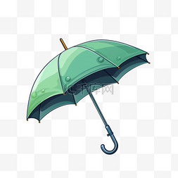 雨水背景图片_季风季节的可爱雨伞