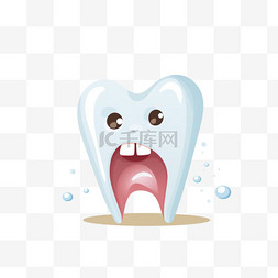 黄牙齿图片_牙齿表情符号载体设计牙齿表情符