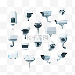 安防系统图标图片_监控摄像装置