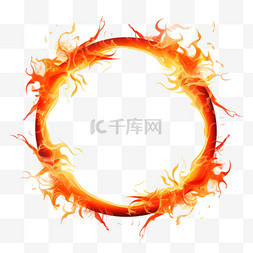 环环形圈图片_复古橙色圆形火架