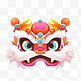 中国风卡通手绘春节装饰舞狮13