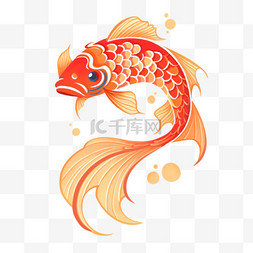 中国风卡通手绘春节锦鲤8