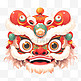中国风卡通手绘春节装饰舞狮33