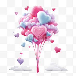 可爱甜品装饰图片_棉花糖气球可爱免扣元素装饰素材
