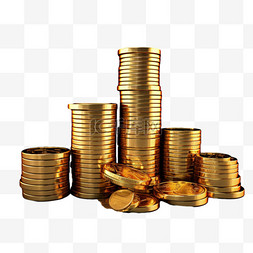 金币指数资产增长免扣元素装饰素