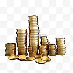 金币币堆指数增长免扣元素装饰素