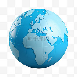 蓝色地球图案图片_地球星球蓝色大陆卡通免扣元素装